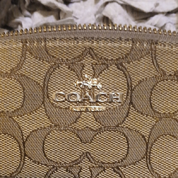 Coach Tan and Brown Signature Satchel - Picture 2 of 11